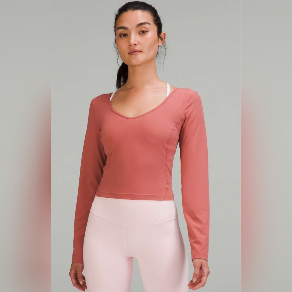 Lululemon Athletica Align Long Sleeve Top- In Brier Rose